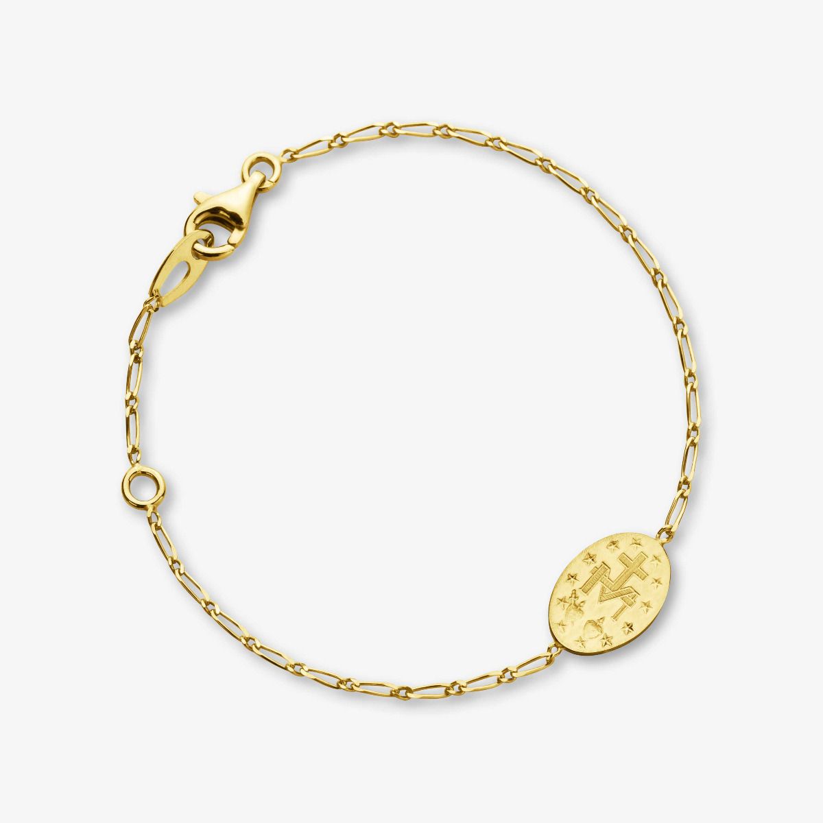 Bracelet enfant Miraculeuse revers en Or Jaune 18 carats - 14 cm