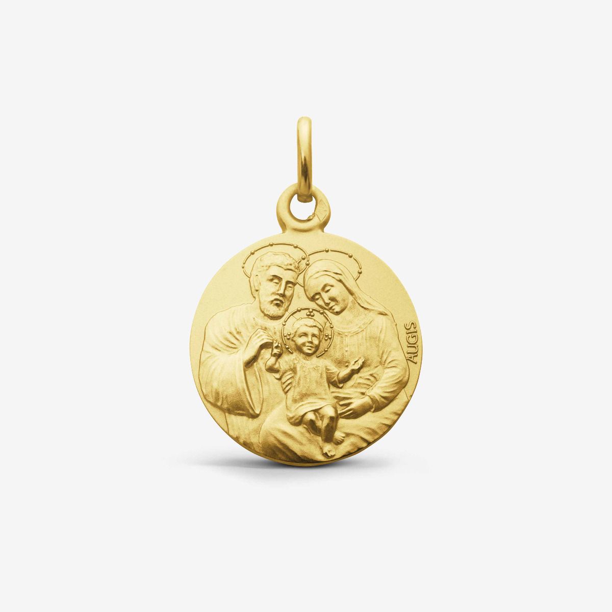 médaille sainte famille en or jaune 18 carats 