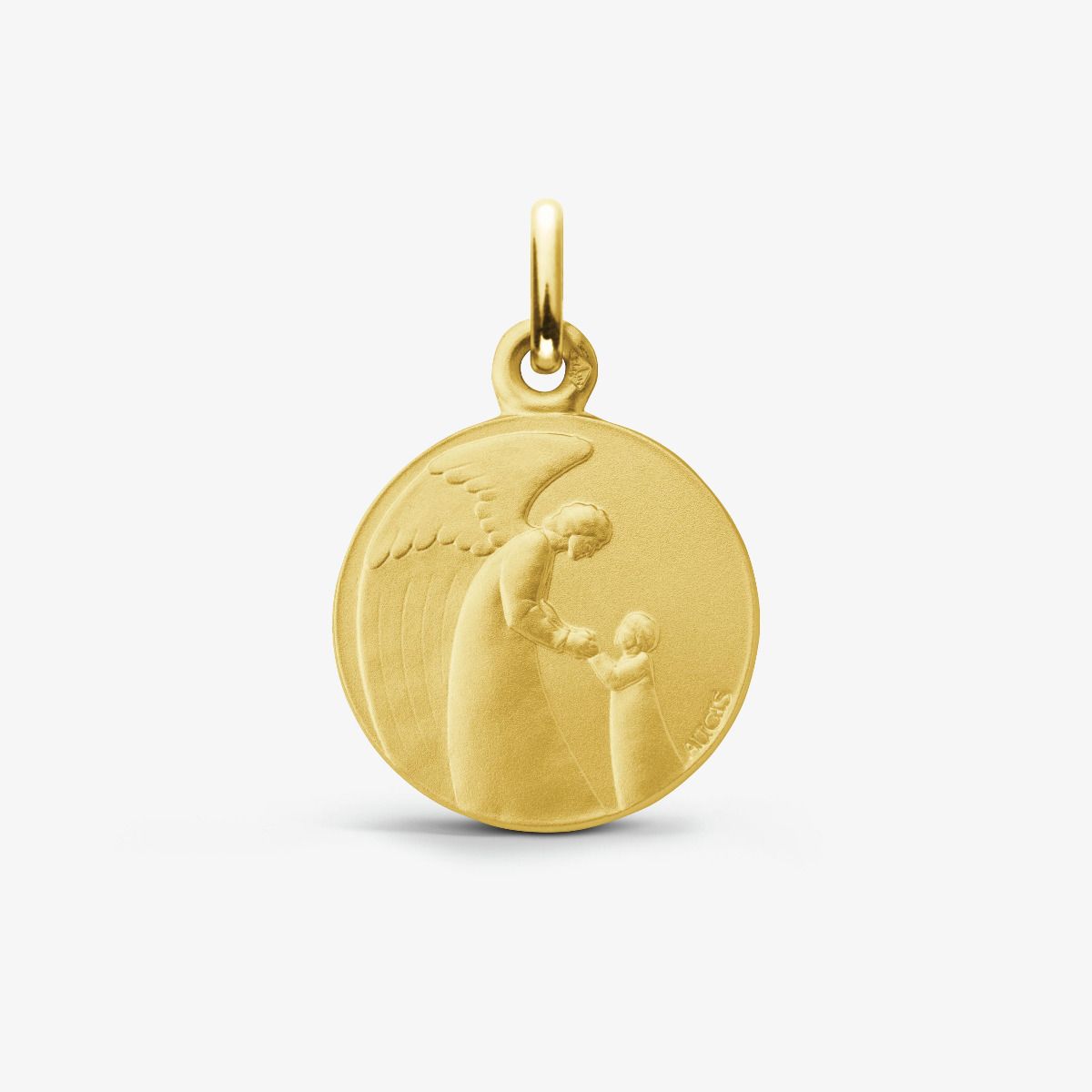 Médaille Ange Gardien Enfant Or Jaune 18 carats 16 mm