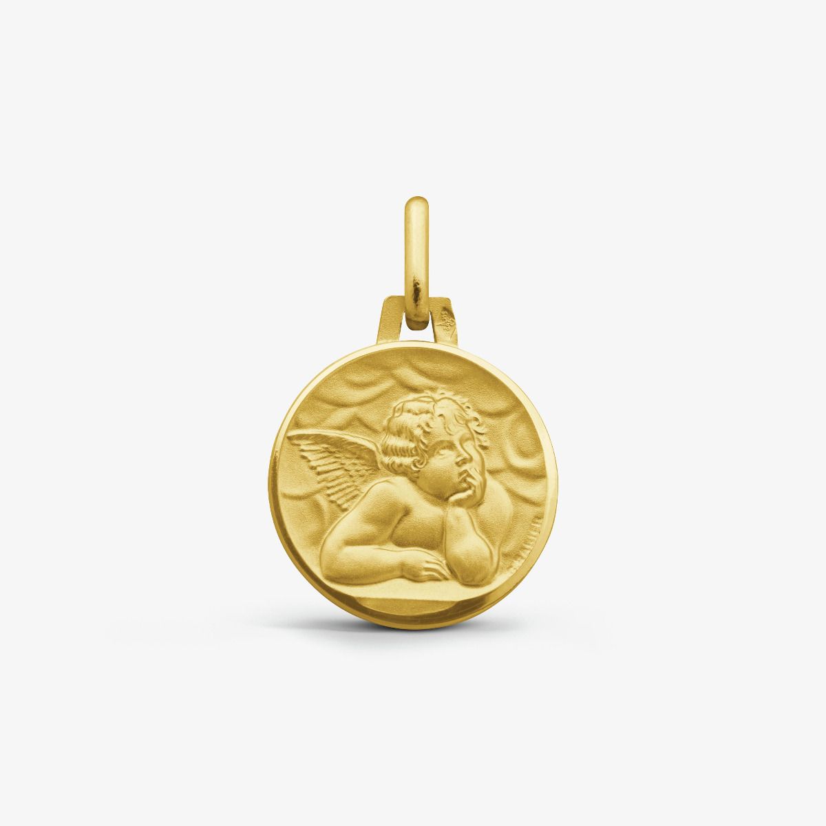 Médaille Ange de Raphaël Or Jaune 9 carats - 14 mm