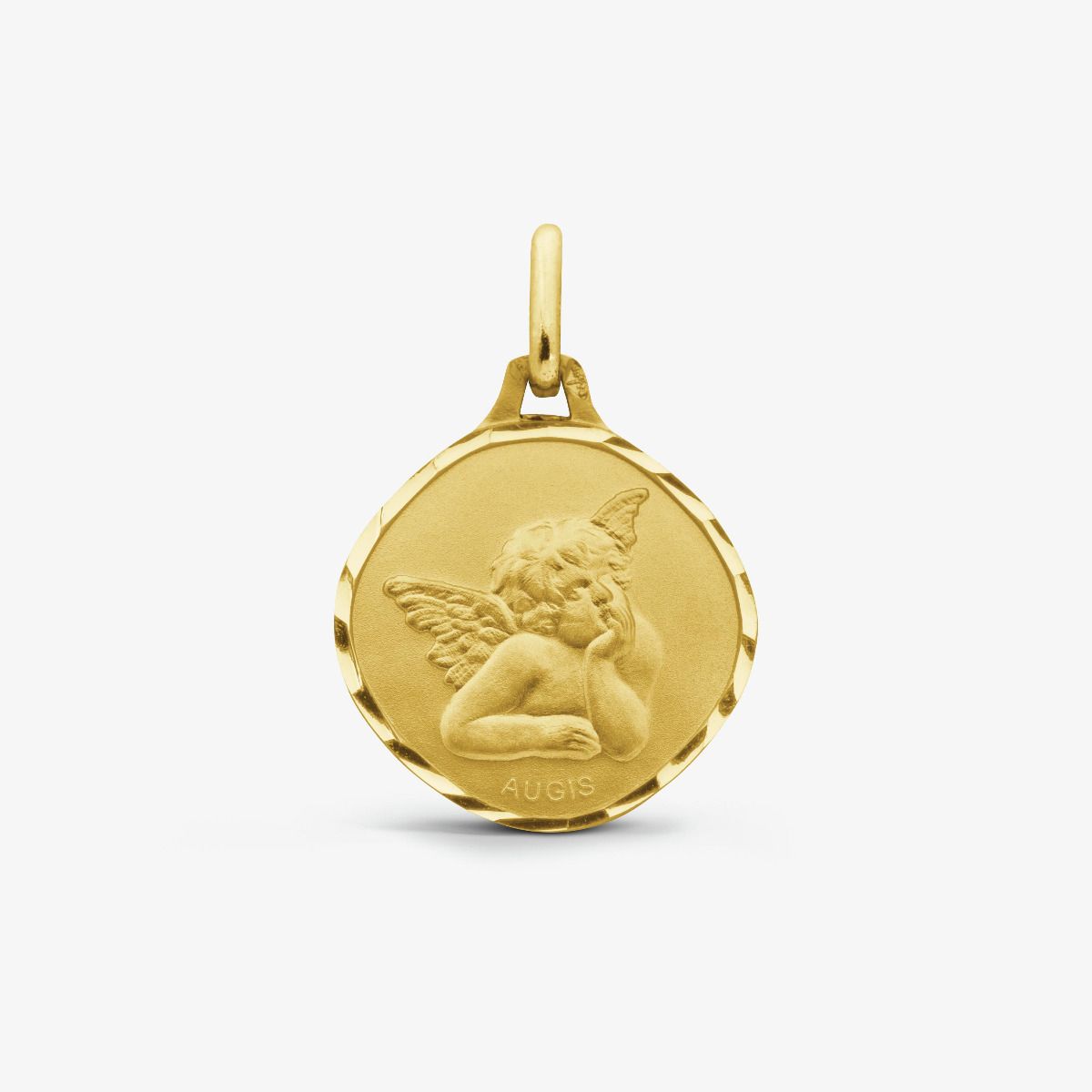 Médaille Ange de Raphaël Or Jaune 18 carats - 15 mm