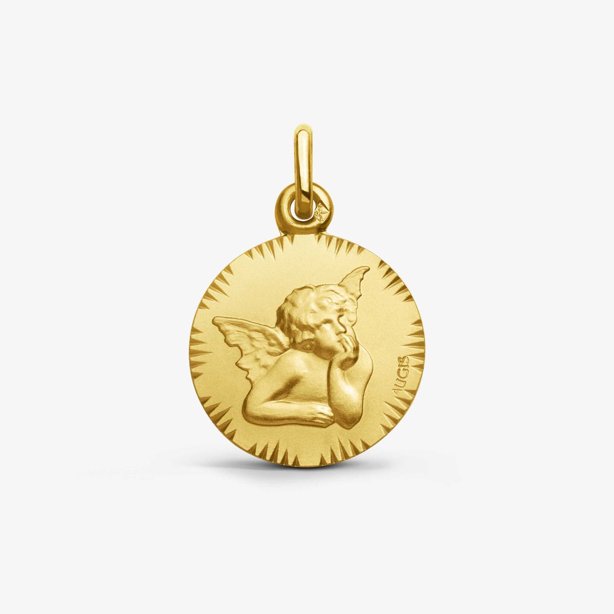 Médaille Ange de Raphaël - Or Jaune 18 carats - 16mm