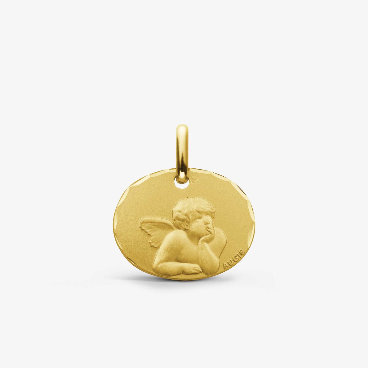 Médaille Ange de Raphaël Or Jaune 9 carats - 16 mm