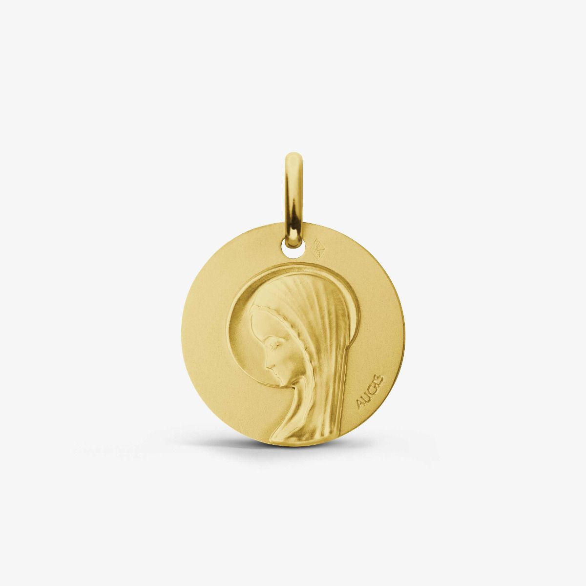 Médaille Vierge au Voile Or Jaune 18 carats - 16 mm