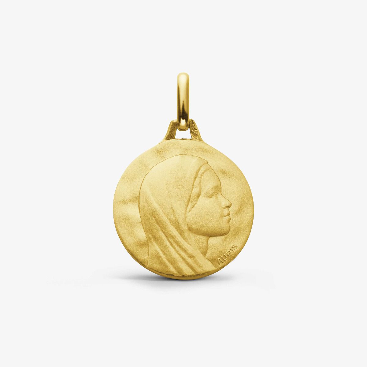 Médaille Vierge au Voile Or Jaune 18 carats - 16 mm