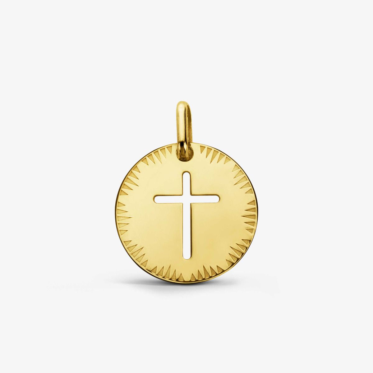 Médaille Croix ajourée Or Jaune 18 carats - 16 mm