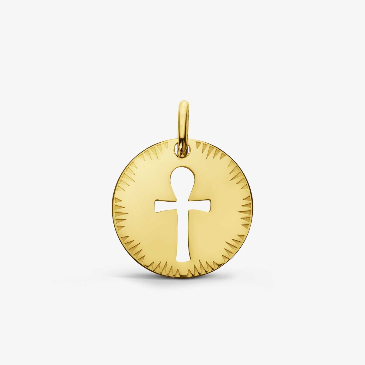 Médaille Croix de Vie ajourée Or Jaune 18 carats - 16 mm