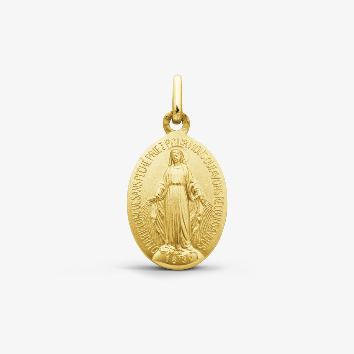 Médaille Miraculeuse en Or Jaune 18 carats - 17 mm